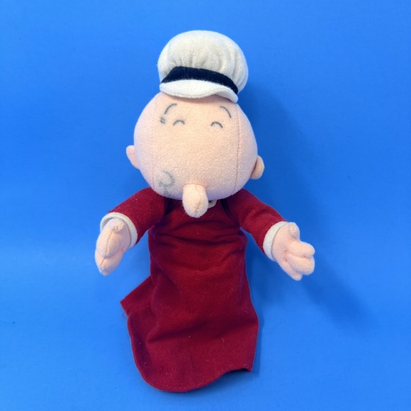 Vintage Popeye Stuffins 1999 Plush Stuffed Toy Doll in Red Outfit & White Hat 8" - Picture 13 of 16